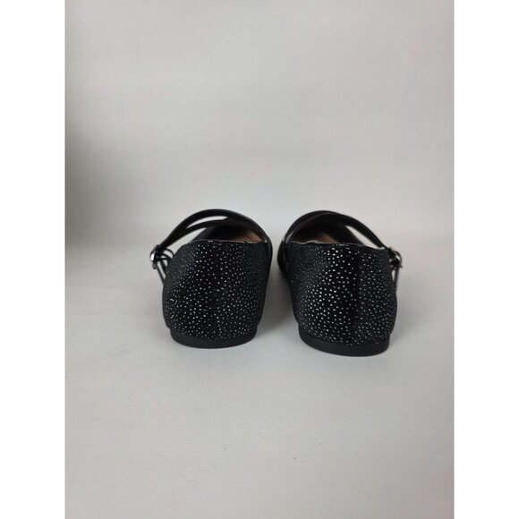 Torrid Womens Mary Jane Flats Double Strap Black Velvet Glitter 8 WW - Picture 3 of 10